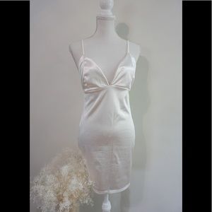White mini party dress